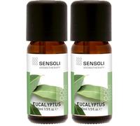 SENSOLI Eucalyptus Essential Oil 10ml - 100% Pure Eucalyptus Globulus, Amber Glass Dropper Bottle - Aromatherapy Essential Oil for Diffusers, Massage & DIY Blends (Pack of 2)