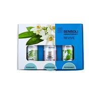 SENSOLI Revive Essential Oils Pack - Set of 3 x 10ml Essential Oils - Rosemary and Peppermint Essential Oils, Inspiration Essential Oil Blend