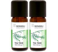 SENSOLI Tea Tree Essential Oil 10ml - 100% Pure Melaleuca Alternifolia, Amber Glass Dropper Bottle - Aromatherapy Essential Oil for Diffusers, Massage & DIY Blends (Pack of 2)
