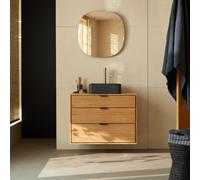 Senson - Solid oak bathroom unit 80 cm Natural