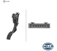 HELLA 6PV 008 496-701 Sensor, accelerator pedal position - for left-hand drive vehicles - 6-pin connector - Manual Transmission