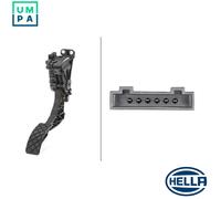 HELLA 6PV 008 496-701 Sensor, accelerator pedal position - for left-hand drive vehicles - 6-pin connector - Manual Transmission