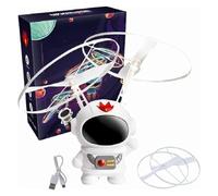 Sensor Astronaut Flying Toy,Flying Astronaut Toy,Flying Robot Toy,LED Flying Astronaut,Rechargeable Light Up Flying Astronaut,Mini Induction Hand Control Flying Toy for Boys Girls 6-10 Years (White)
