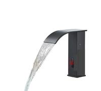 Sensor Basin Faucet Tall/Short Sink Tap Waterfall Deck Mount Contactless Cold Hot Water Mixer Bathroom Washing(Gold Short A)