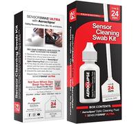 Sensor Cleaning Swab Kit - Aeroclipse Non-Flammable Optic Cleaning Solution (0.5oz/15ml) + Type-3 Sensor Swab Ultra 24mm (Pack of 6) - for Full Frame CMOS and CCD Sensors - Dust & Oil Remover