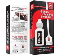 Sensor Cleaning Swab Kit - Eclipse Optic Cleaning Solution (0.5oz/15ml) + Type-1 Sensor Swab Ultra 20mm (Pack of 6) - for APS-H CMOS and CCD Sensors - Dust & Oil Remover