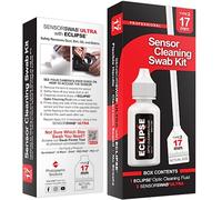Sensor Cleaning Swab Kit - Eclipse Optic Cleaning Solution (0.5oz/15ml) + Type-2 Sensor Swab Ultra 17mm (Pack of 6) - for APS-C CMOS and CCD Sensors - Dust & Oil Remover