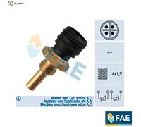 SENSOR COOLANT TEMPERATURE 33290 FOR MERCEDES-BENZ M 102.982 2.3L 4cyl 124 3.0L