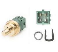 HELLA 6PT 009 107-541 Sensor, coolant temperature - 12V - 4-pin connector - Plugged - with seal - with retaining ring