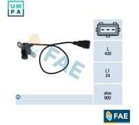 FAE Inductive Crankshaft Sensor Gear Phase for Renault Megane Laguna 79032