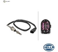 HELLA 6PT 358 181-141 Sensor, exhaust gas temperature - 2-pin connector - Bolted - Cable: 475mm