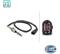 HELLA 6PT 358 181-141 Sensor, exhaust gas temperature - 2-pin connector - Bolted - Cable: 475mm
