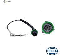 HELLA 6PT 358 181-941 Sensor, exhaust gas temperature - 2-pin connector - Bolted - Cable: 300mm