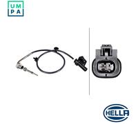 Hella Exhaust Gas Temperature Sensor 6PT 358 226-171, 2-pin, Bolted, 496 mm Cable