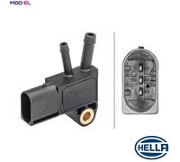 HELLA 6PP 009 409-171 Sensor, exhaust pressure - 3-pin connector - Bolted