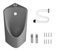 Sensor Flush Urinal for Men - Spill Proof Wall-Mounted Ceramic Bathroom Fixture Ideal for Night Use Space-Saving Design Stylish Beige Color.