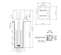 Sensor for Washing Machine, Refrigerator & Water Heater - IP65 Rated, 1.75-Inch Black Plastic Shell with Screw Mounting,