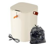 Sensor Garbage Cans Kitchen - 20 Liter Motion Activated Smart Trash Container with Lid, Rapid Opening Infrared Sensor, Portable Rotating Carry Strap, Durable Odorless Waste Bin, Sleek Slim Design | fo