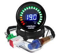 Sensor Lambda Oxygen Universal For 12V Cars 52mm Air Fuel Ratio Gauge Digital Display Smoked Car With Wideband O2 Oxygen Sensor Kit