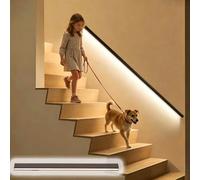 Sensor Luminous Stair Railing Indoor, Enhanced Safety Wall Hanger Grab Bar Minimalist Style, Heavy Duty Support Adjustable Handrails(Black,24ft/7.3m)