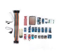 Sensor Module Kit for RPi, 22 in 1 Electronic Component, Beginner Learning Starter - Solderless Breadboard Kits, LED Circuit Board, Power Cable, Components Kit for Adults
