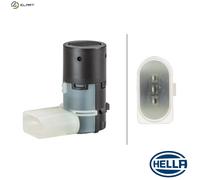 Hella Reversing Parking Sensor 6PX 358 141-241 - Angled, 3-Pin, Paintable - for Audi VW