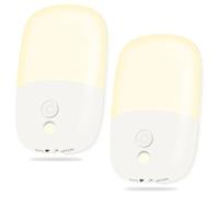 Sensor Plug Night Light, 3 Adjustable Brightness Levels, On/Off/Auto Mode, 3000K Warm White LED Night Light for Hallway, Staircase, Bedroom, Kitchen 0.5W