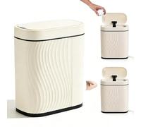 Sensor Rubbish Bin, 8 L Bin with Sensor, No Noise Waterproof Electric Rubbish Bin with Lid, Non-Contact Automatic Waste Bin for Office, Bedroom, Toilet, Odour-Proof, 26.5 x 14 x 29.5 cm