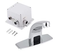 Sensor Tap Touchless Faucet Bathroom Tap with Control Box, Automatic Infrared Sensor Faucet Zinc Alloy and Brass Faucet Tap Chrome Finish Automatic Sensor Tap