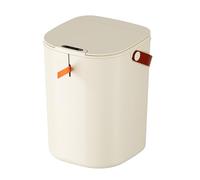 Sensor Trash Can Automatic Induction Touchless Garbage Bin with Handle ABS Material 20L Large Capacity for Bathroom Kitchen Living Room (Cream)