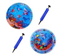 Sensor Water Mat for Cats - Innovative Sensor Mat - Cat Toy Mat, Pet Cooling Mat, Round Sensory Experience with Fishing Inside, Interactive Toy for Cats Endless