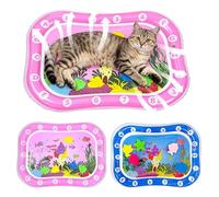 Sensor Water Playmat,Thickened Water Sensor Play Mat For Cats,Comfort Waters Sensory Plays Mats Inflatable,Cool Sensory Waters Matfor Cat,Cats Mats Toy Interactive for Indoor (Blue)