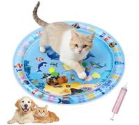 Sensor Water Playmat, Upgraded Thickened Water Sensor Play Mat For Cats, Cool Sensory Waters Matfor Cat, Comfort Waters Sensory Plays Mats Inflatable,Cats Mats Toy Interactive for Indoor (Ocean World)