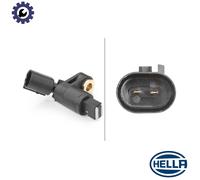 HELLA ABS Sensor 6PU 009 106-091 Front Axle Left Inductive Sensor 2 12 VOLKSWAGEN: Polo III Hatchback, Bora Saloon, Golf 4, AUDI: TT Coupe