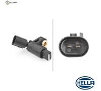 HELLA ABS Sensor 6PU 009 106-091 Front Axle Left Inductive Sensor 2 12 VOLKSWAGEN: Polo III Hatchback, Bora Saloon, Golf 4, AUDI: TT Coupe