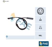 FAE 78009 ABS sensor