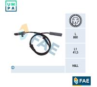 FAE 78009 ABS sensor
