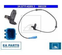 Sensor, wheel speed for PEUGEOT 206+ ATE 24.0711-6205.3