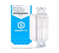 SENSORWORX Occupancy Motion Sensor in-Wall Switch with 0-10V Dimming, SWX-121-D-WH, Passive Dual Technology Detection, PIR & Acoustic, Partial On, 120/277V, 800W/1200W, 1-Pole, No Neutral Required