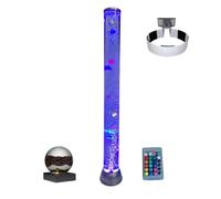 Sensory 90cm Bubble Tube & Remote with Light-Up Fibre Ball, Mesmerizing Bubble Fish Lamp Aquarium Experience with Color-Changing LED Lights, Perfect for ADHD and Sensory Stimulation