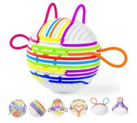 Sensory Activity Ball with 16 Silicone Sticks, Fidget Toys for Kids Adults, Autism Sensory Toys for ADHD, Anxiety, Stress Relief, Travel-Friendly Toy Ideal for Home, School, Birthdays