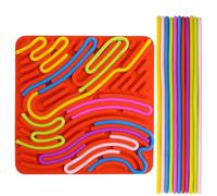 Sensory Activity Board,Adhd Toys for Kids 5.7inch with 11Strings&Travel Bag