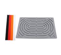 Sensory Activity Board Children Educational Stress Relief Toy Double Side Silicone Calm Down Toy for ADHD Autism (Gray)
