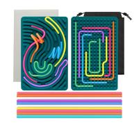 Sensory Activity Board, Fidget Toy for Reduce Stress - Montessori Toddler Travel Toys for Airplanes, Autism ADHD Reduce Stress with 20 Strings, Calm Carry Gift for Kids Adults