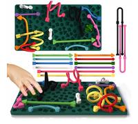 Sensory Activity Board for Kids&Adults, Silicone Activity Fidget Toy for Travel Airplane Car, Quiet Busy Board for Autism ADHD Anxiety Relief, Calming Focus Silent Classroom Toy, Gift for Boys Girls