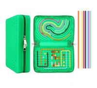 Sensory Activity Board, Silicone Fidget Toys with storage function for Stress Relief, Calming, Focus, ADHD and Autism,10 Colors Sensory Toy Game Controller for Kids 2+ & Adults with 36 Strings