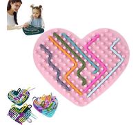 Sensory Activity Board, Silicone Sensory Toys, Fidget Board Sensory Board with Color Strips - Educational Toy, Creative Love Shape Push Peel Sensory Board, Stress and Anxiety Relief (A)