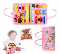 Sensory Activity Book - 260g Soft Learning Toy, Fine Motor Development, Life Skills Practice, Preschool Busy Supplies, Portable Educational Book For Kids Supporting Cognitive Growth Motor