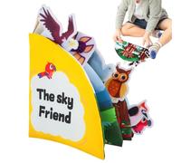 Sensory Activity Book | Machine Washable Educational Travel Toy - Kids Sensory Learning Activity Book - for Home Car Airplane Classroom Daycare Road Trip Vacation Parent-Child Bonding Preschool