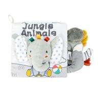 Sensory Animal Tail Book Toddler Crinkle Book Developmental Cognitive Fabric Toy Preschooler Teaching Interactive Learning Soft